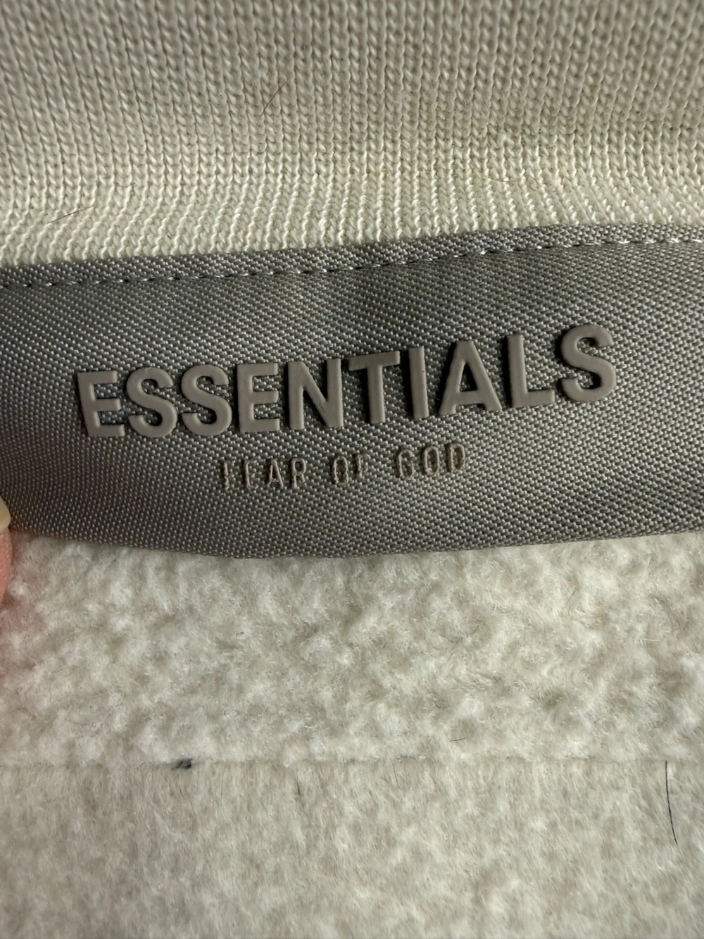 FOG Fear of God Essentials V Neck Sweatshirt Vest Off White Cream S Oversized